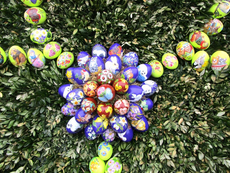 Easter decoration in Diepersdorf, Middle Franconia